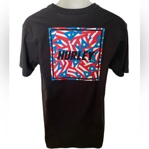 Hurley Patriotic American Flag Tee Shirt Men M Medium